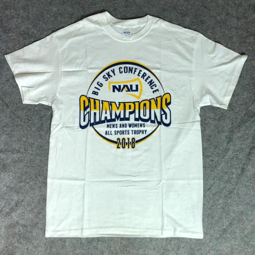 Northern Arizona Lumberjacks Mens Shirt Medium White Tee Short Sleeve Top NCAA