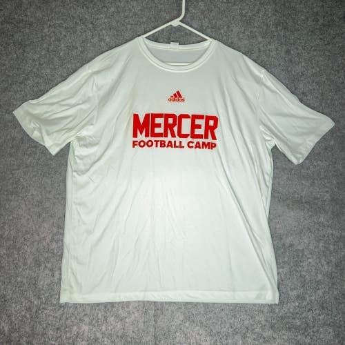 Mercer Bears Mens Shirt Extra Large White Orange Short Sleeve NCAA Football 533
