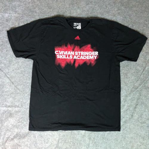 Rutgers Scarlet Knights Mens Shirt Extra Large Adidas Black Tee Short Sleeve Top