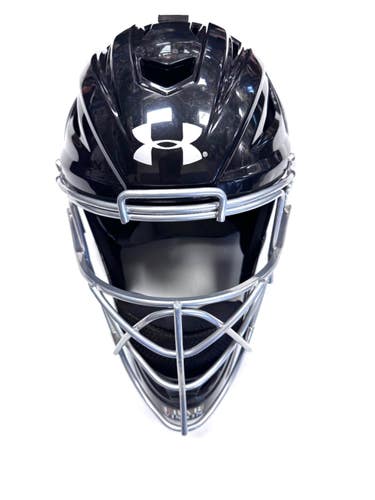 Used Under Armour 6 1/4-7 Catchers Helmet w/Mask Black One Size 11860-S000315938