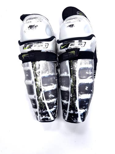 Used Bauer SUPREME Junior Shin Guards Grey 12" 11860-S000315935