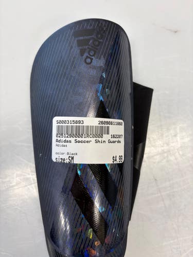 Used Adidas Soccer Shin Guards Junior Black SM 11860-S000315893
