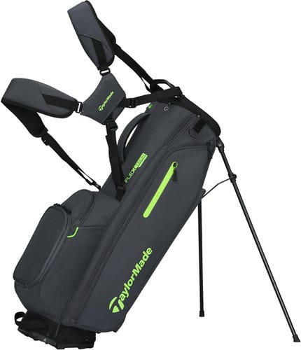 NEW 2026 TaylorMade Flextech Grey/Neon Green 4 Way Stand/Carry Golf Bag