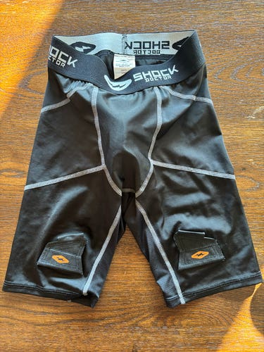 Youth Small Shock Doctor (New) Velcro Shorts with Cup