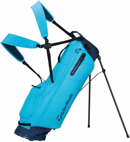 NEW 2026 TaylorMade Flextech Superlite Cyan/Navy 4 Way Stand/Carry Golf Bag