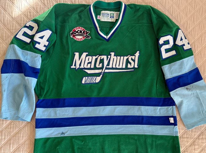 Mercyhurst College Game Worn Hockey Jersey (Early 2000’s MAAC) #24