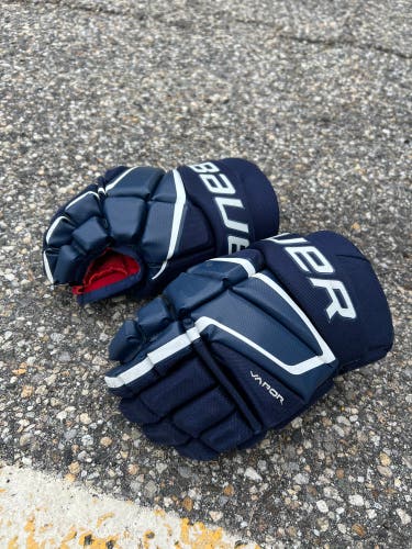 Navy Bauer Vapor 3X Gloves 12"