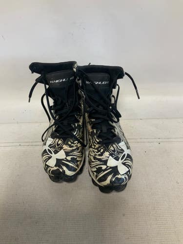 Used Under Armour Adult FB Cleats Black And White Senior 7 11823-S000041918