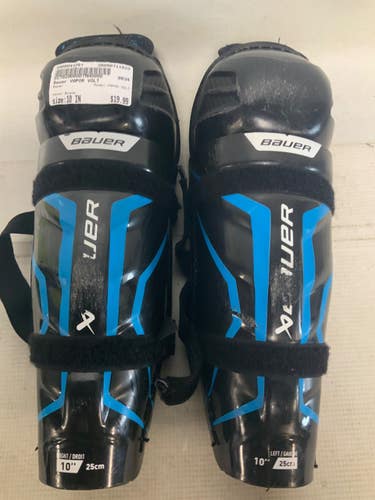Used Bauer VAPOR VOLT Junior Shin Guards Black 10" 11823-S000041887