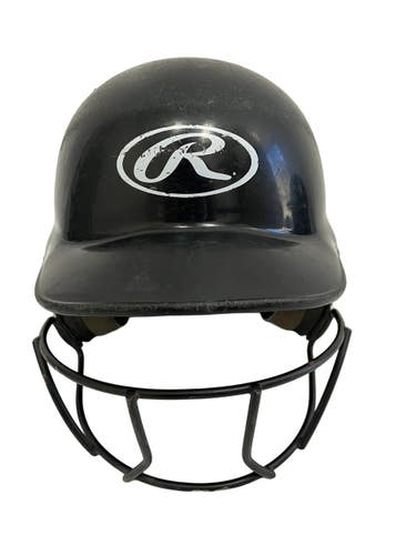 Used Rawlings MLTBH-R1 TB OSFM Batting Helmet w/Mask Black  11692-S000157447