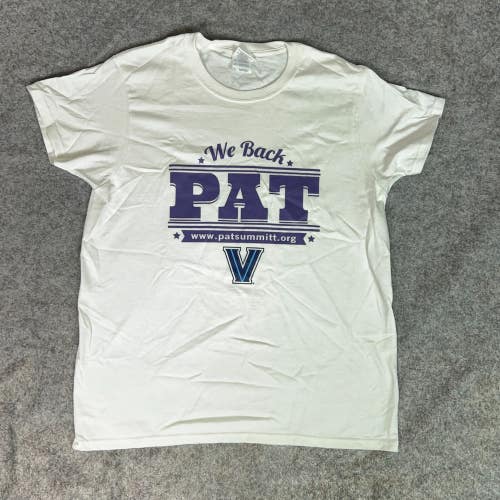 Villanova Wildcats Womens Shirt Medium White Short Sleeve Tee NCAA Basketball