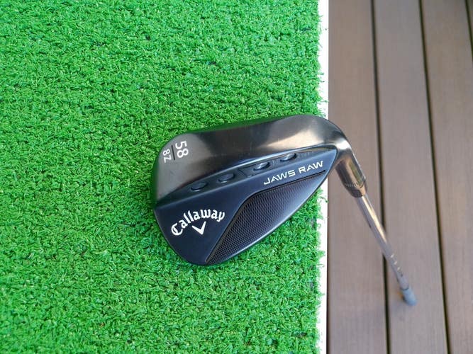 Callaway JAWS RAW Black 58.8Z* Lob Wedge w/ True Temper Spinner Wedge Flex