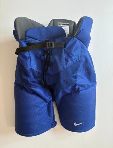 Like New Senior Large Nike Bauer Nexus Pro Lite Pro Stock Hockey Pants - Blue