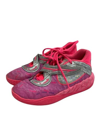 Used Puma MELO Basketball Shoes Y Pink Junior 01 11692-S000157389