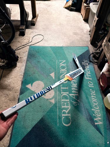 Senior GOALIE Warrior Left Hand Hockey Stick Mid Pattern Pro Stock (Used)