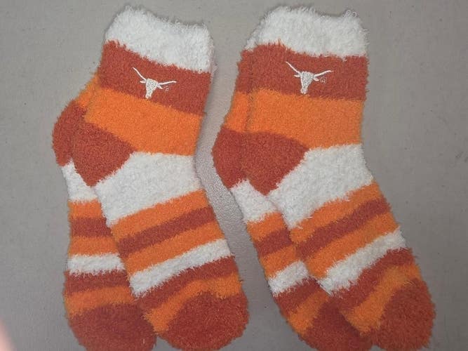 ST8 Mens NCAA TEXAS LONGHORNS Crew Socks Lot of 2 Pair MEDIUM New