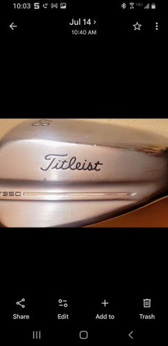 Men's 2025 Titleist T-350 Right Hand Iron Set (7 Clubs) #5 - #9, PW, GW 36" (Used)