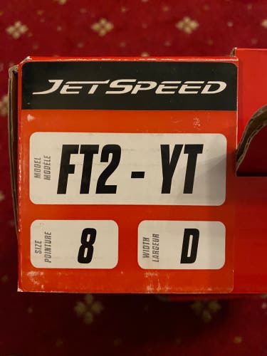 CCM Size 8 Youth JetSpeed FT2 Hockey Skates Fit D (New)
