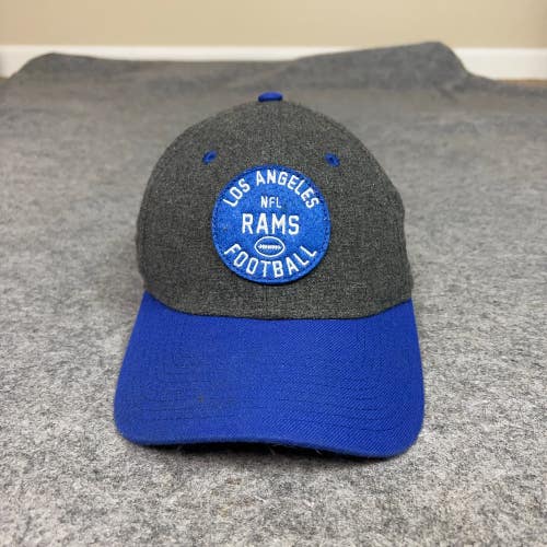 Los Angeles Rams Mens Hat Small Flex Gray Blue Wool Blend Football New Era Cap ^