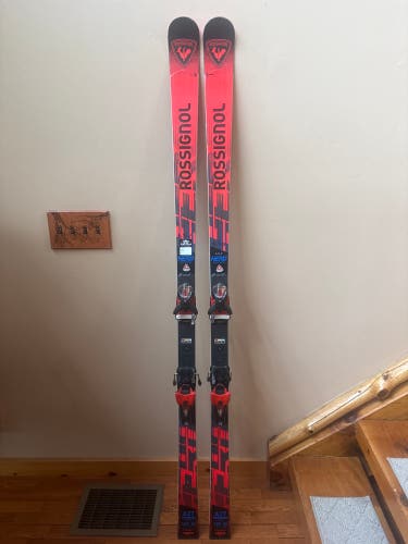Rossignol Hero Athlete GS 185 cm Racing Skis With Bindings Max Din 12 (Used)