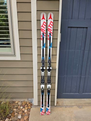 Men's 2016 Atomic 195 cm Racing Redster GS FIS Skis With Bindings Max Din 16 (Used)