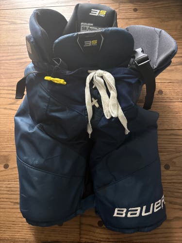 Senior Medium Navy Bauer Supreme 3S Pro Hockey Pants (Used)