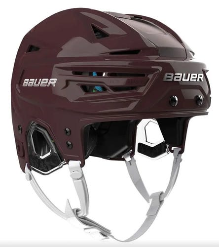 New, NWT, Bauer Re-Akt 155 Ice Hockey Helmet, Maroon, Size SM, MD, LG