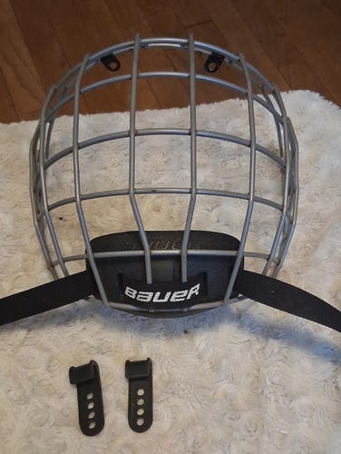 Bauer true vision 1 fm2100 Silver Hockey Cage Mask adult large