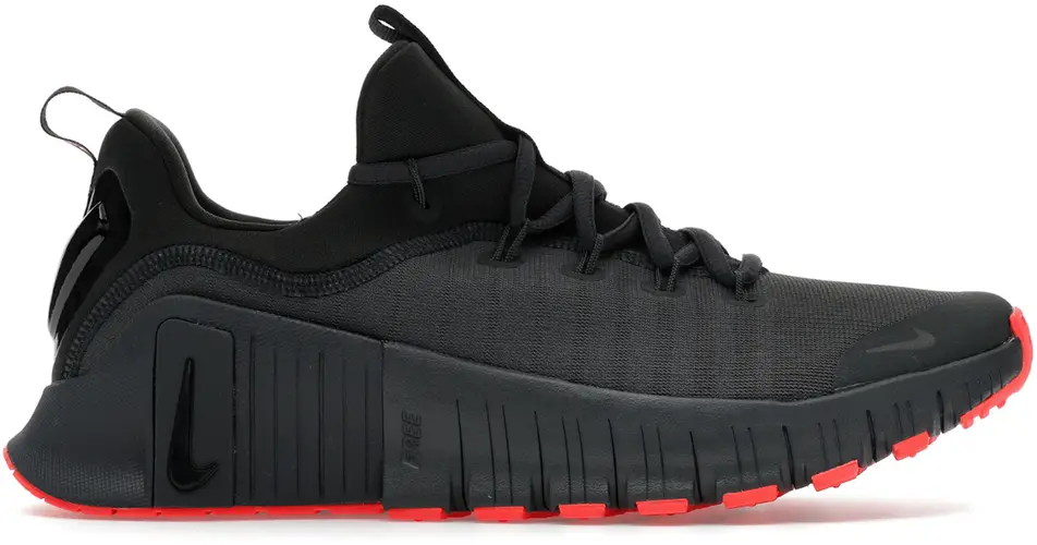 Size 8.5 - Nike Free Metcon 6 Dark Smoke Grey Bright Crimson FJ7127-008