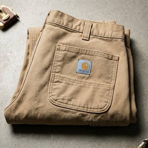 Carhartt Men's 38x30 Work Pants Khaki Canvas Skater Grunge Workwear Y2K Archive