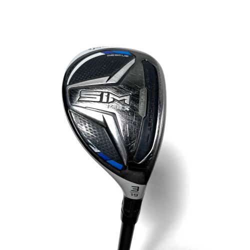 TaylorMade SIM MAX 3 Hybrid 19* Project X HZRDUS Smoke 6.0 Black 80g Stiff RH
