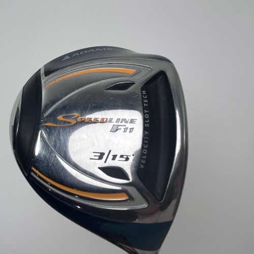 Adams Speedline F11 Stainless Steel 3 Fairway 15* Aldila Voodoo RVS7 Stiff RH
