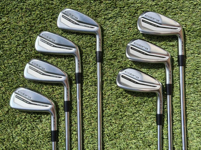 2022/23 Cobra King Forged TEC X Right Handed Iron Set Stiff Flex (7 Clubs) 4 - PW (Used)