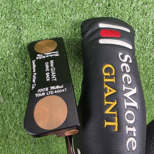 MINT SeeMore Mini Giant Curve Back Tour LTD 40047 Center Shafted 34" Putter RH
