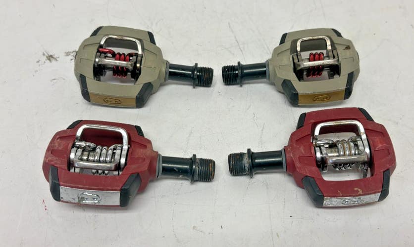 (2) Pairs Crankbrothers Smarty Clipless Mountain Bike Pedals 9/16" Axle READ
