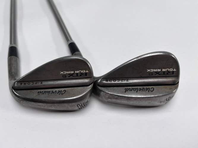 Cleveland RTX 6 ZipCore Tour Rack Raw Wedge Set 52*10 56*10 SteelFiber XStiff RH