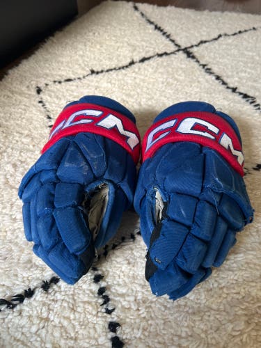 Blue and Red CCM HG95T Gloves 14” (Team Stock)