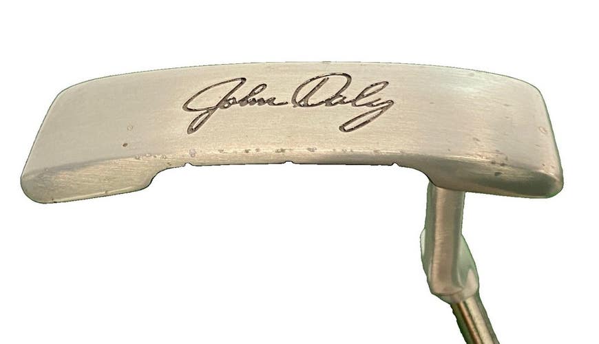 John Daly Blade Putter RH 35" Pro Gold Steel With Label And Factory Grip Nice