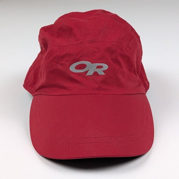 Outdoor Research Pertex Shield Hat Red Waterproof 5 Panel Techwear Gorpcore