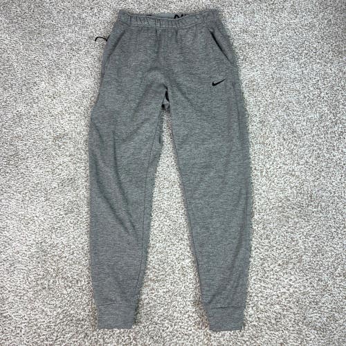 Nike Pants Mens Small Tall Gray Therma FIT Tapered Sweatpants Gym Workout Sports