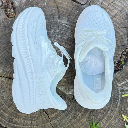 White Women's Adult Hoka Clifton 9 Shoes (New)