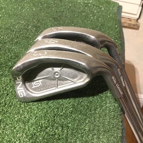 Ping ISI Karsten White Dot Irons Set (3-5 Irons) JZ Regular Steel Shafts