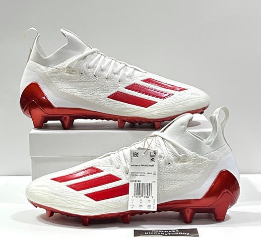 Size 11.5 Adidas Adizero Primeknit Football Cleats Red White HP8740 new