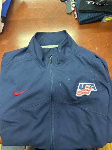 Blue Men's XL USA Hockey Nike Jacket (Used)