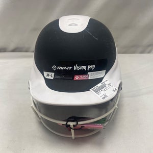 Used RIP-IT M/L 6 1/2 - 7 3/8 Batting Helmet w/Mask White M/L 11490-S000277588
