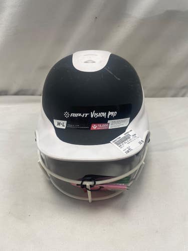 Used RIP-IT M/L 6 1/2 - 7 3/8 Batting Helmet w/Mask White M/L 11490-S000277588