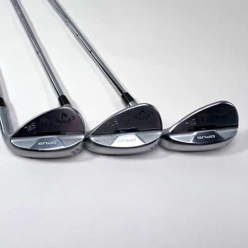 Callaway Opus Brushed Chrome Wedge Set 52* 10 | 56* 12 | 60* 10 TT DG Wedge RH