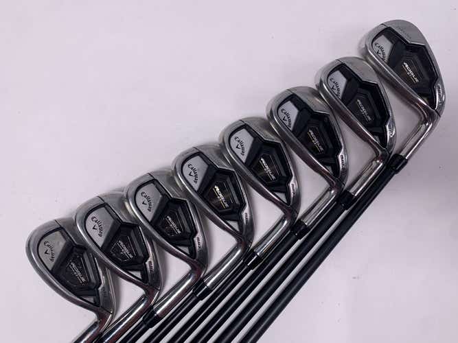 Callaway Rogue ST Max OS Lite Iron Set 5-PW+AW+SW Cypher Fifty 5.0 50g Senior RH