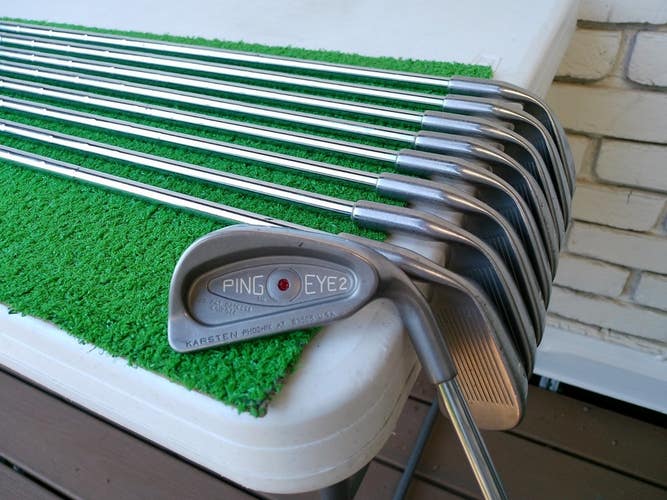 PING EYE2 Maroon Dot (2i-W) Iron Set w/ ZZ-Lite Stiff Flex - New Grips S#249576A