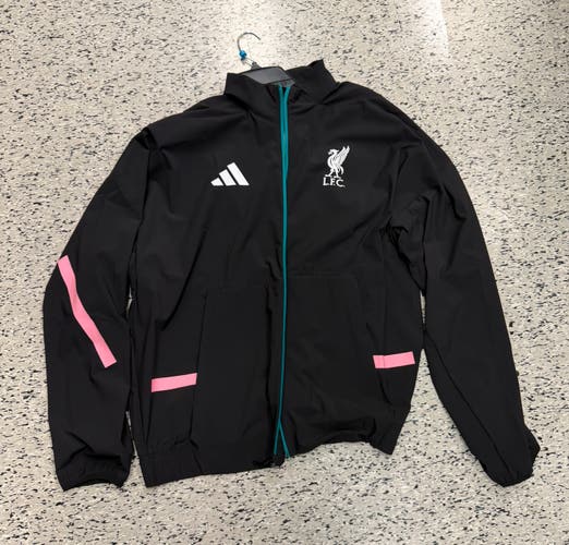 Black Large Women's Adidas Jersey (adidas Adult 2025 Liverpool Black Anthem Full-Zip Jacket New)